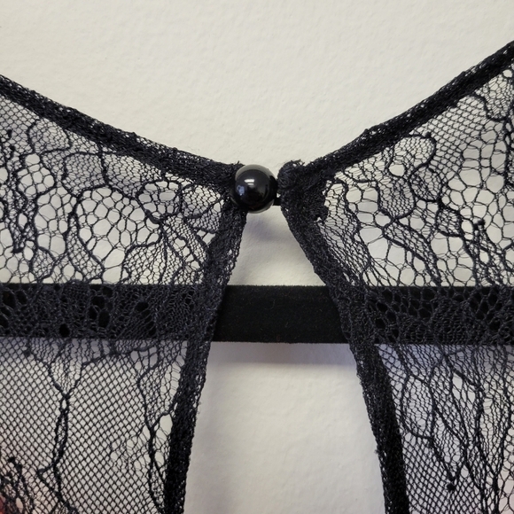 Betsey Johnson Sleeveless Lace Skater Dress Coral Black 14 - Picture 4 of 7